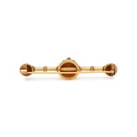 VICTORIAN, GOLD-FILLED AND TURQUOISE BAR BROOCH
