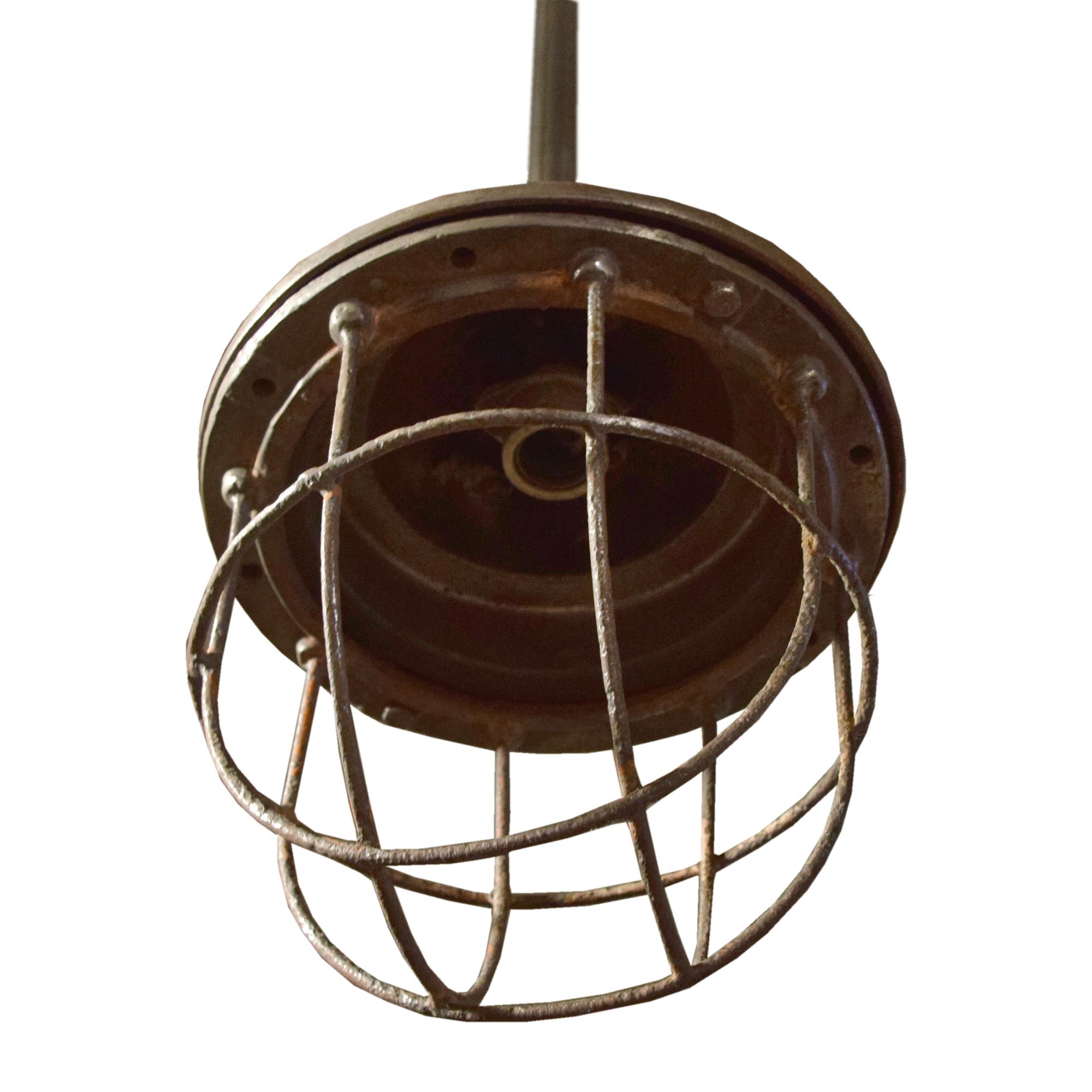 A Set of Three Cast Iron Light Fixtures 10" W x 10" D x 42" H — England, 20th Century