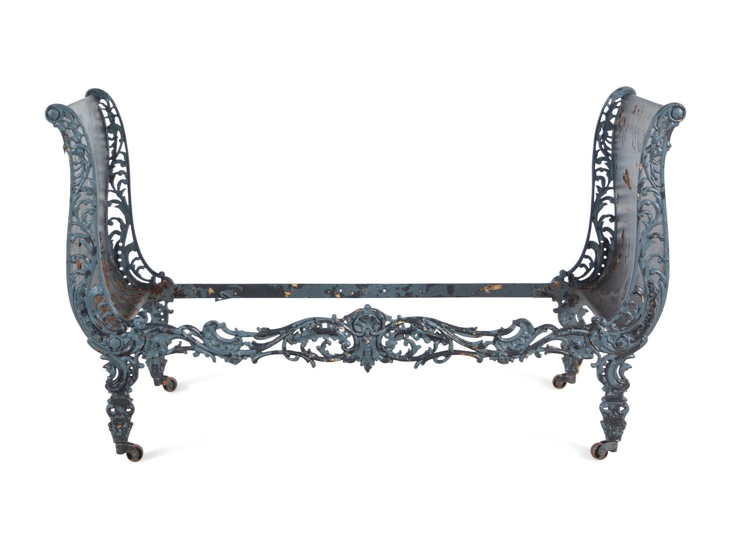 An Empire Style Painted Iron Daybed
