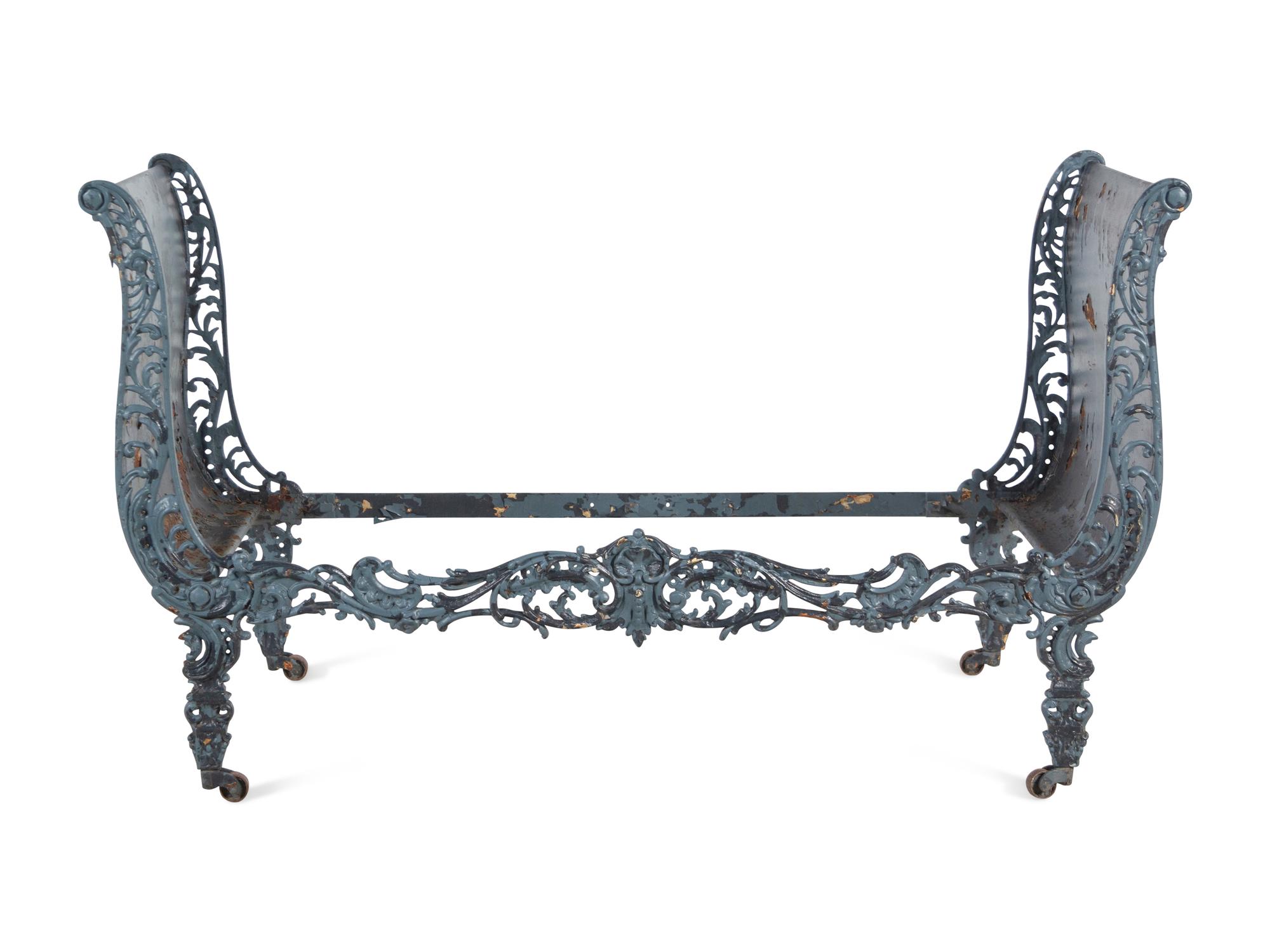 An Empire Style Painted Iron Daybed