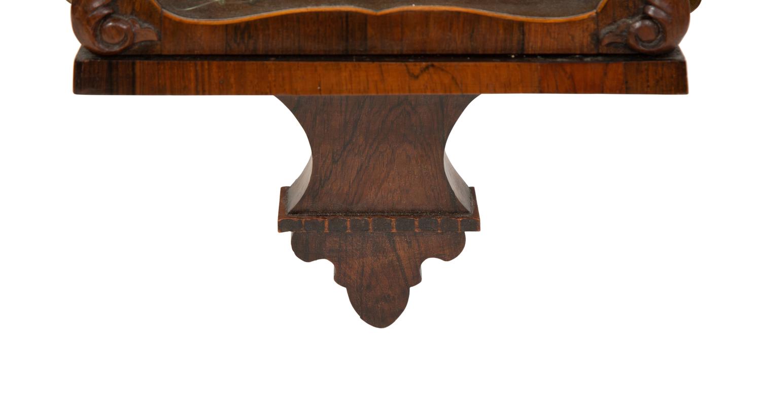 A Biedermeier Rosewood Wall Clock