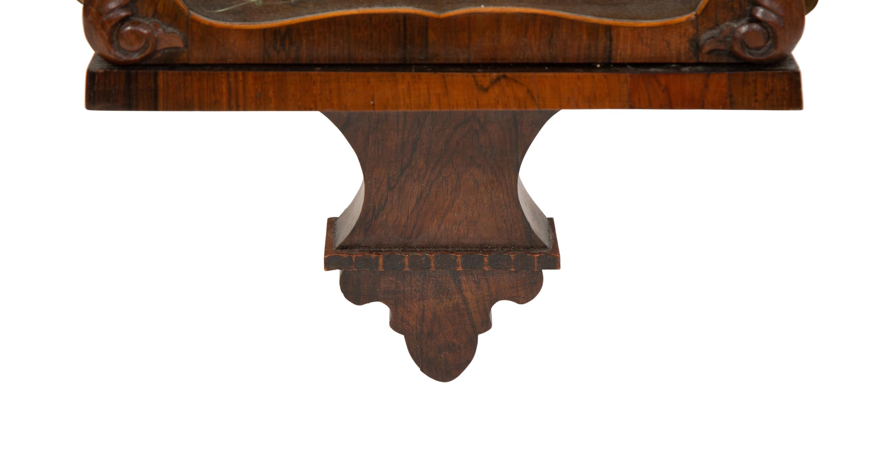 A Biedermeier Rosewood Wall Clock