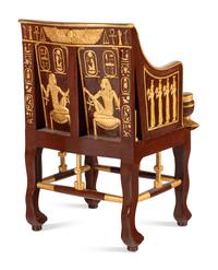 An Egyptian Revival Throne Chair