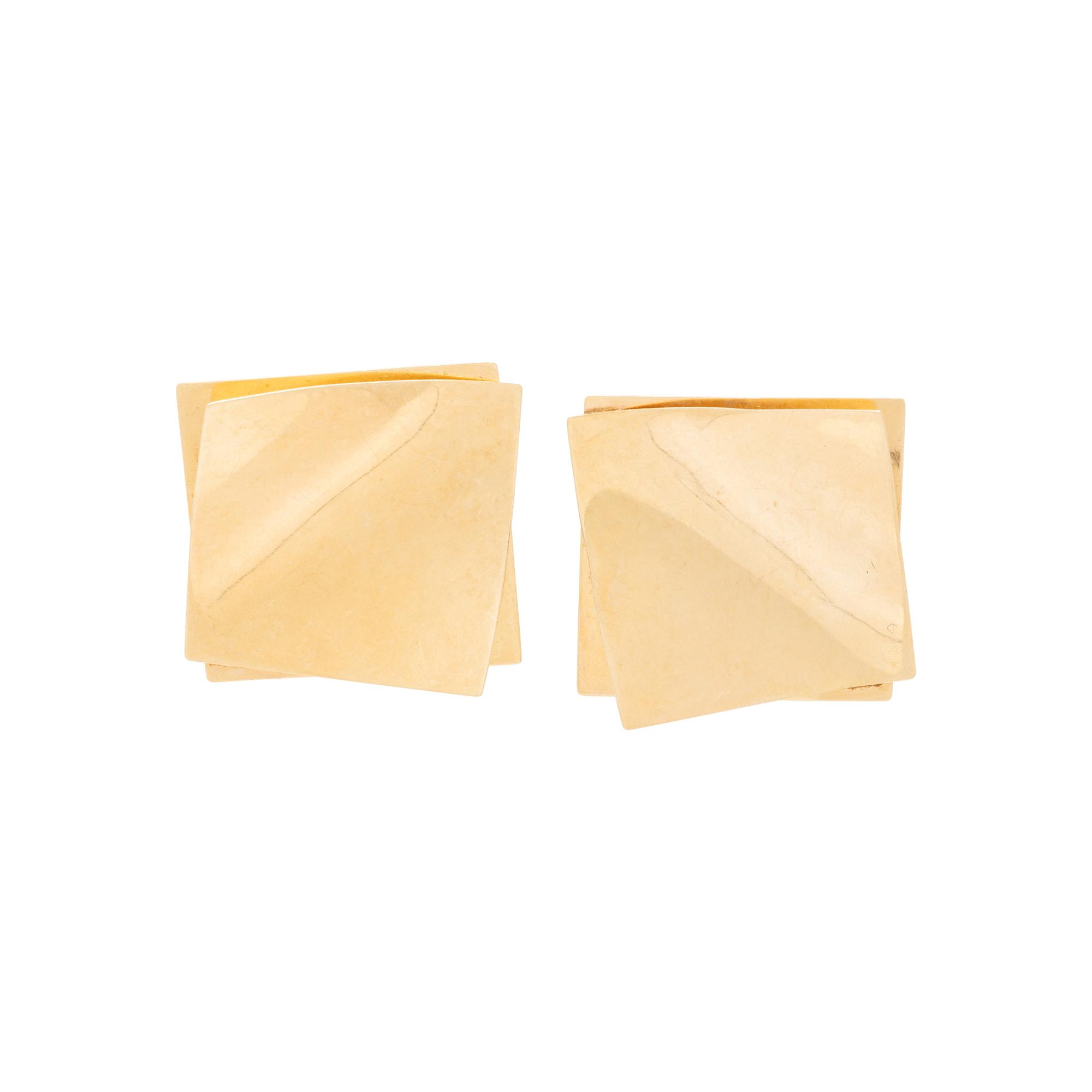 YELLOW GOLD CLIP EARRINGS