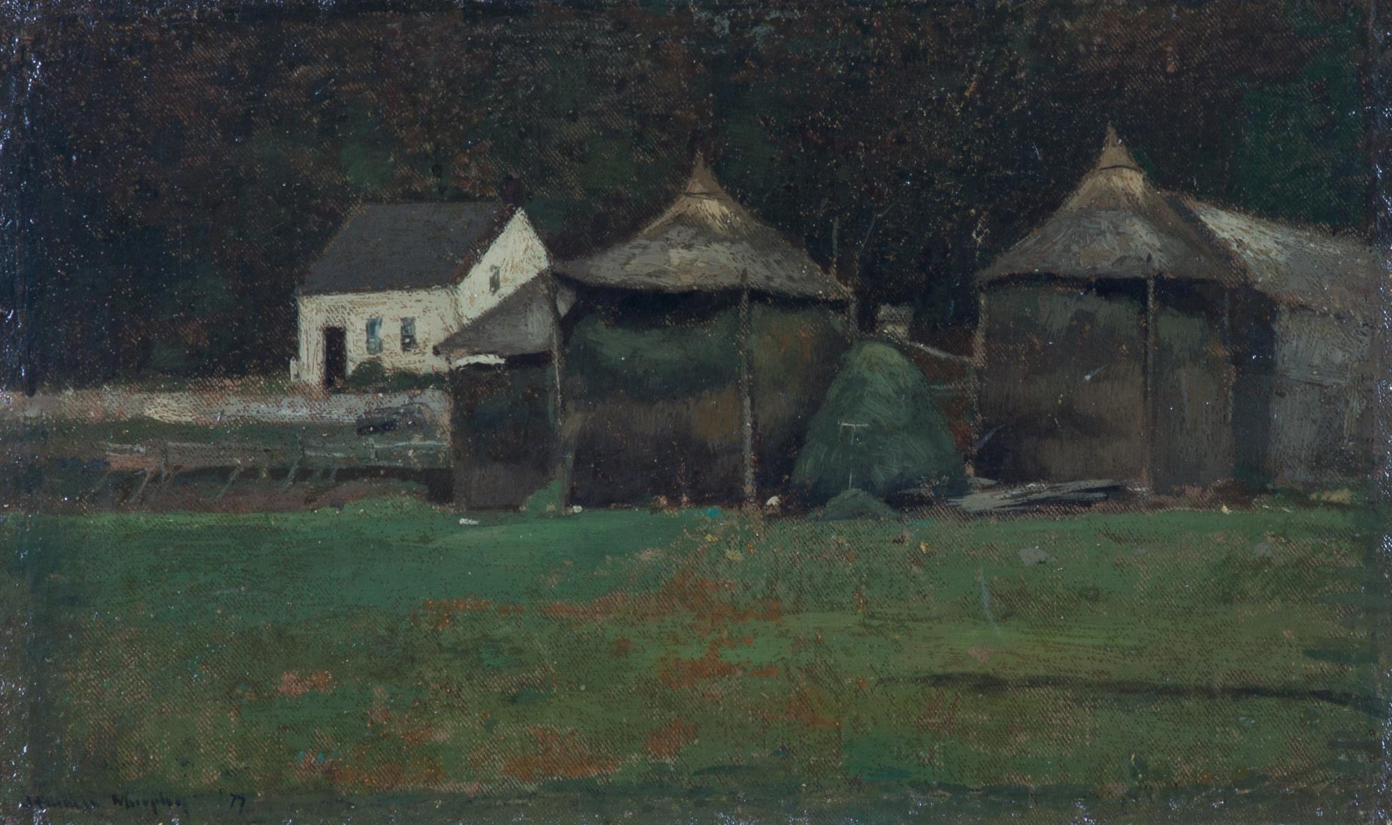 John Francis Murphy, (American, 1853-1921), Hay Barracks, 1877