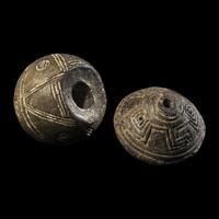 Two Anglo-Saxon Terracotta Spindle Whorls
