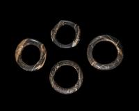 Four West African Hombori Marble War Bracelets