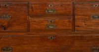 An Anglo-Indian Brass Mounted Mahogany Campaign Chest