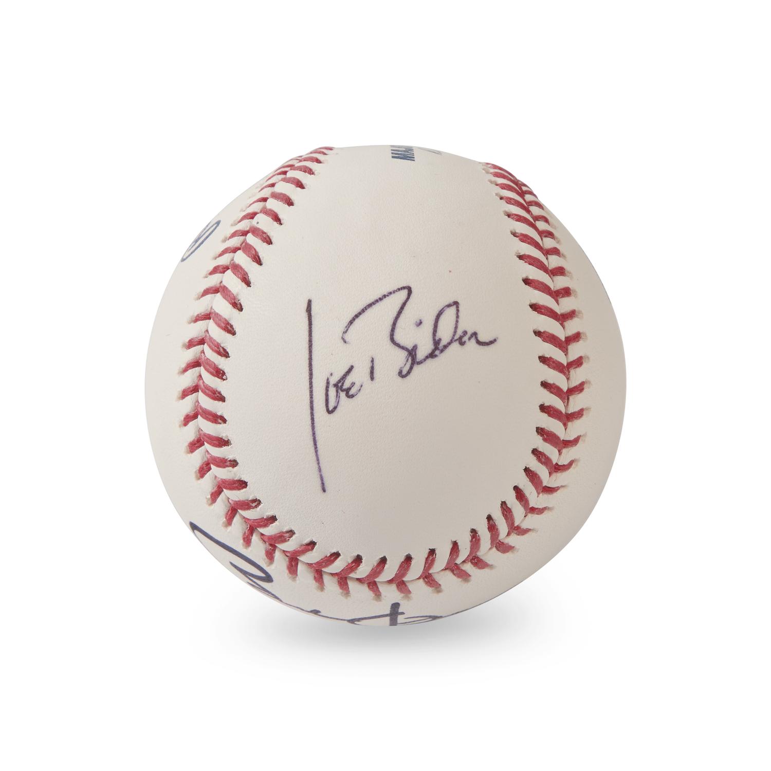 [Presidential] Obama, Barack, and Joe Biden. Signed Baseball