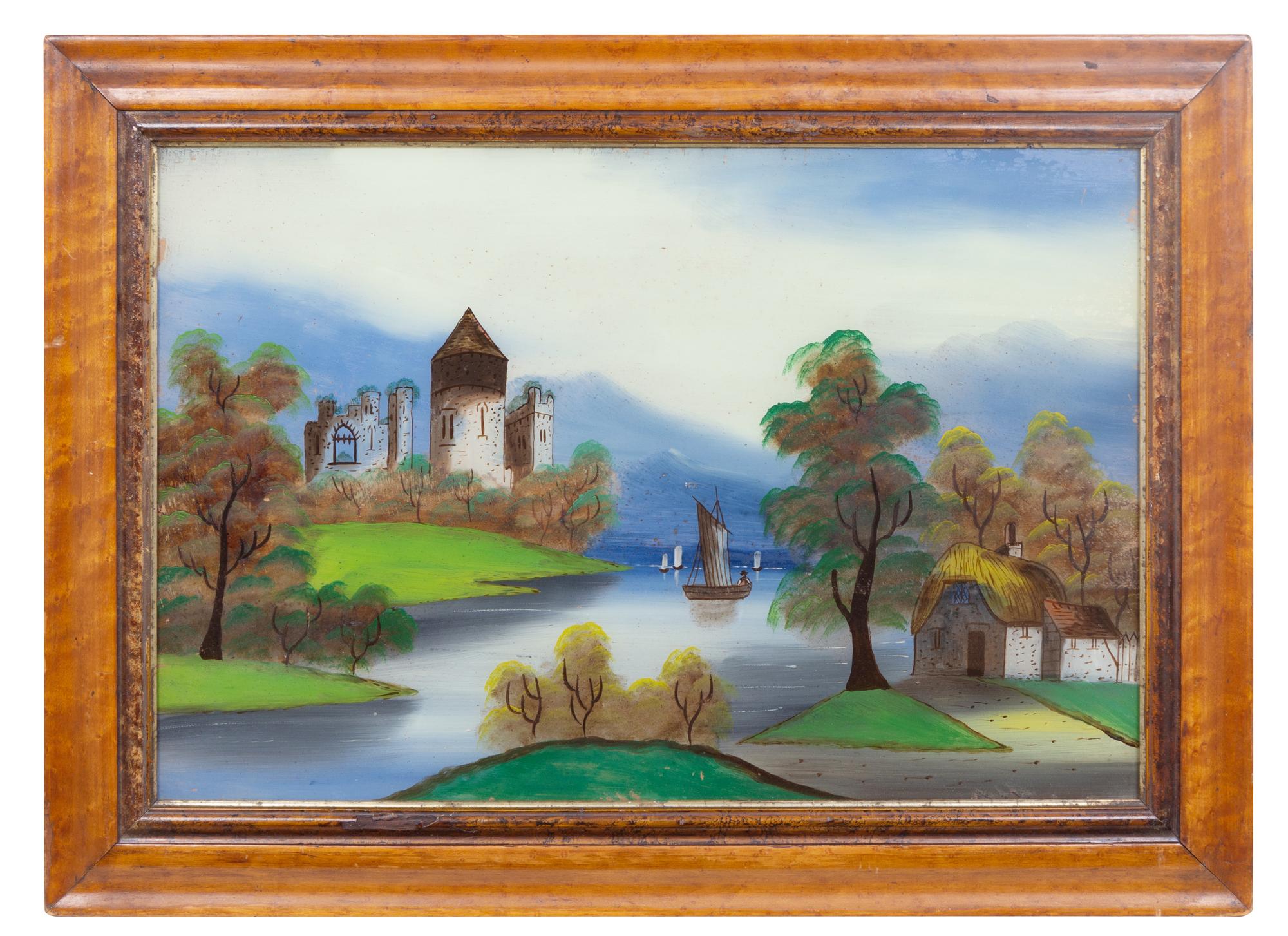 A Reverse Painting on Glass