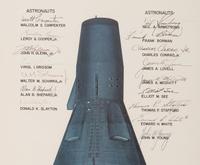 [SPACE EXPLORATION]. Gemini Spacecraft . Lithograph signed by Gemini and Mercury astronauts.