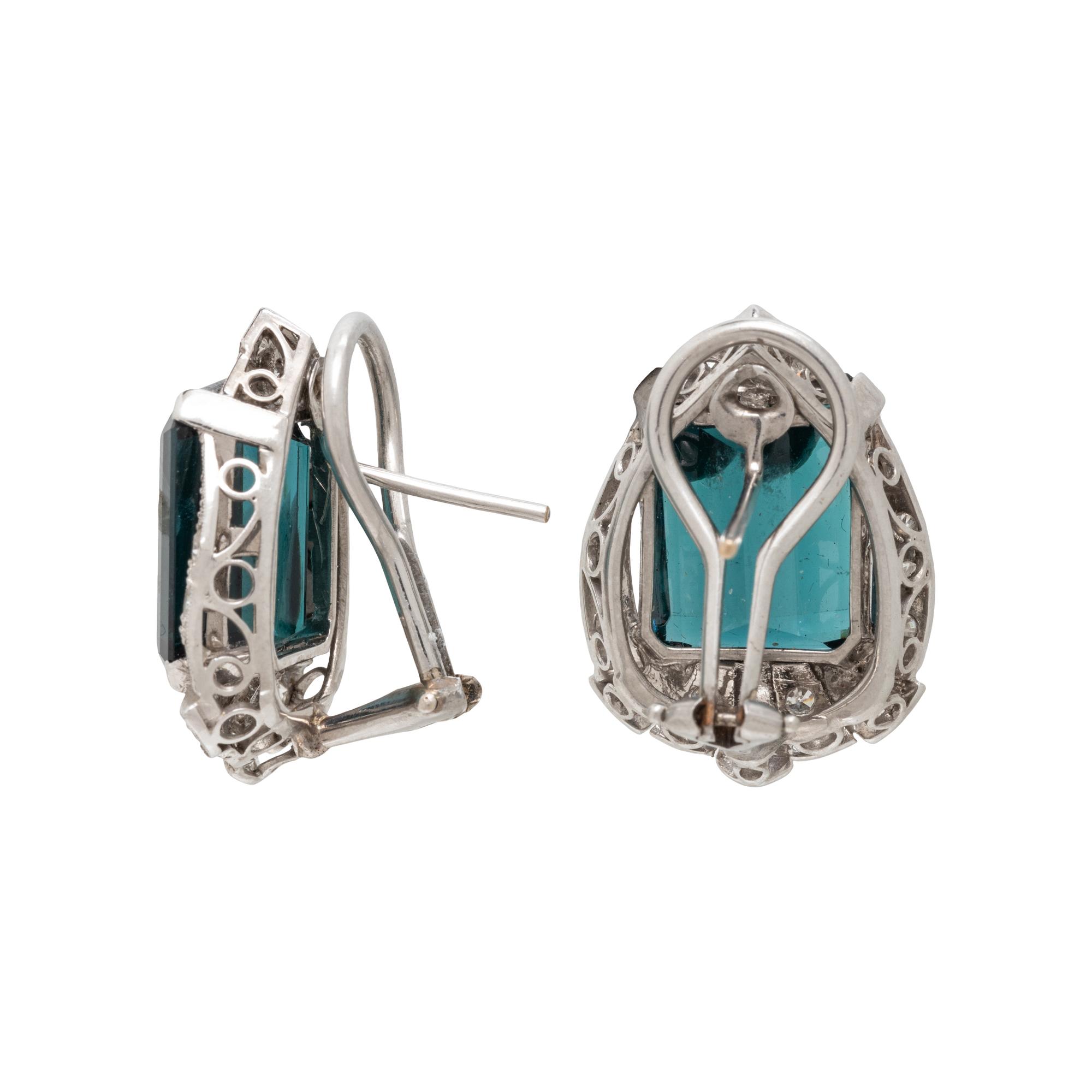 TOURMALINE AND DIAMOND EARRINGS