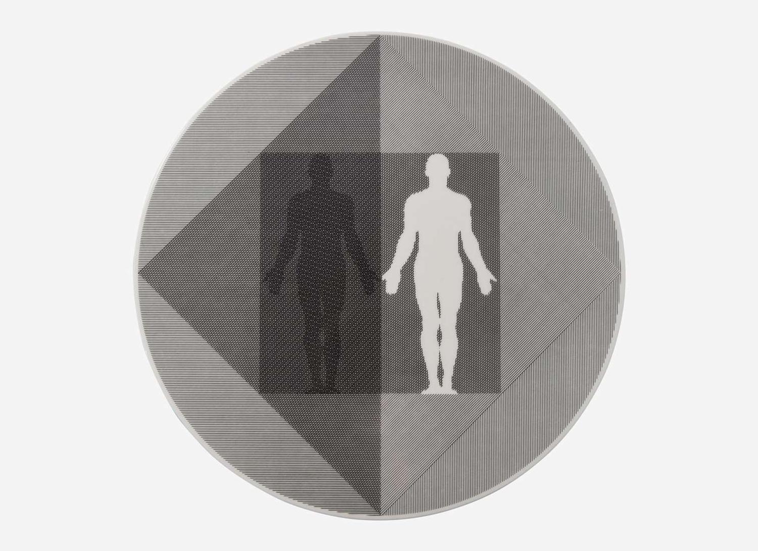 A Wedgwood "Man Diagram III" Bone China Plaque, 1976-7