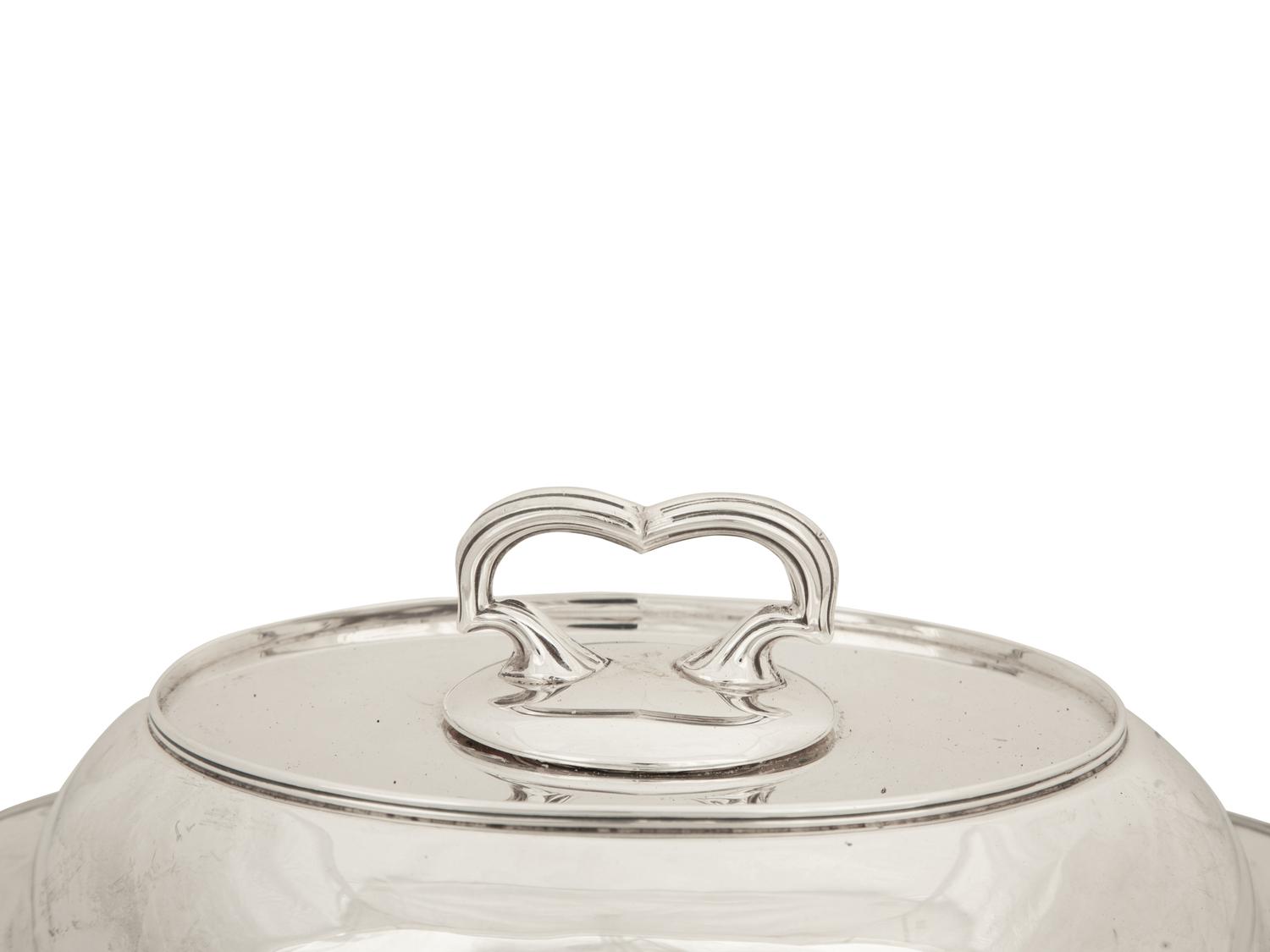 An American Silver Covered Vegetable Dish