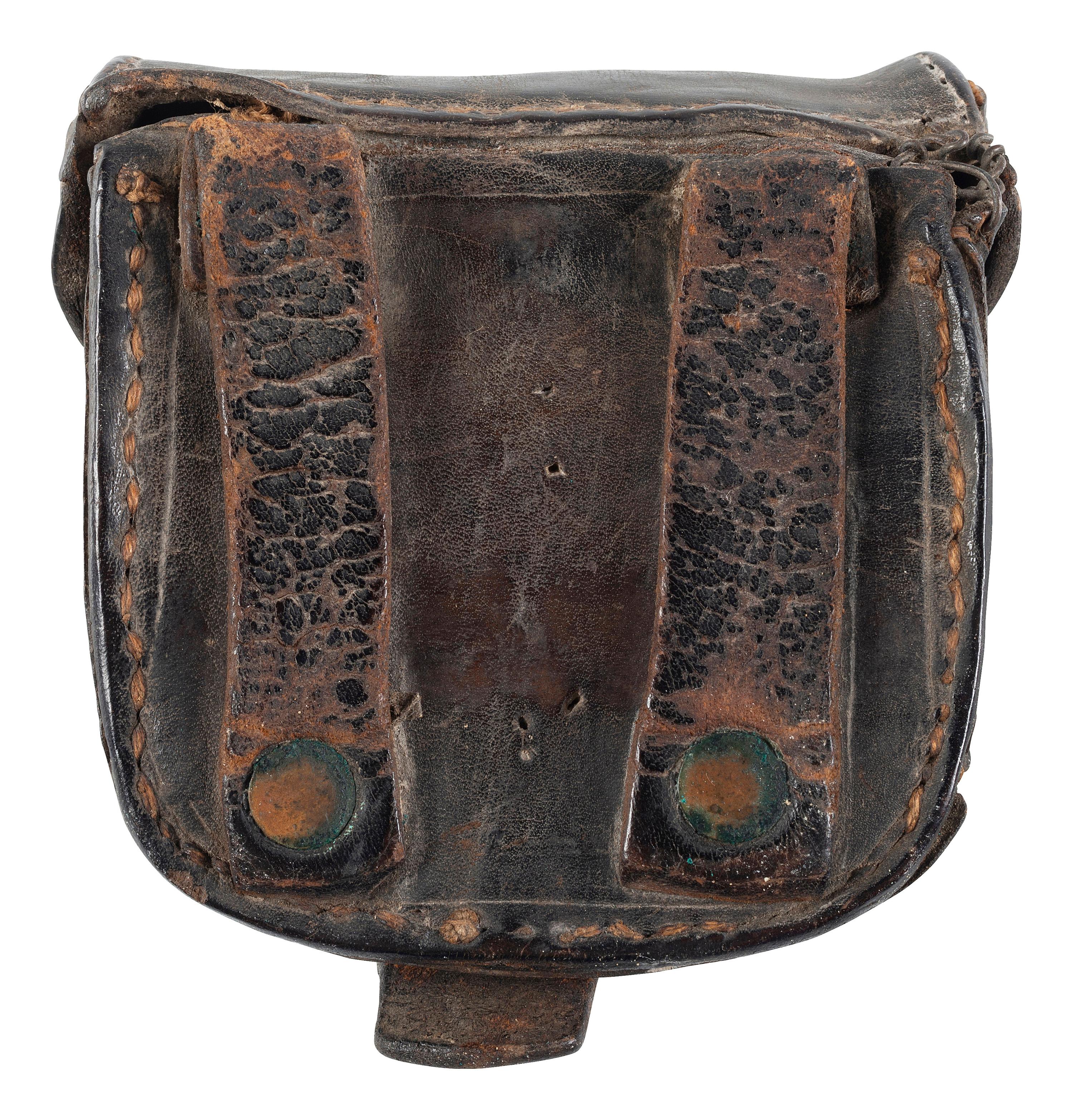 [CIVIL WAR]. Percussion cap pouch, possibly Confederate.