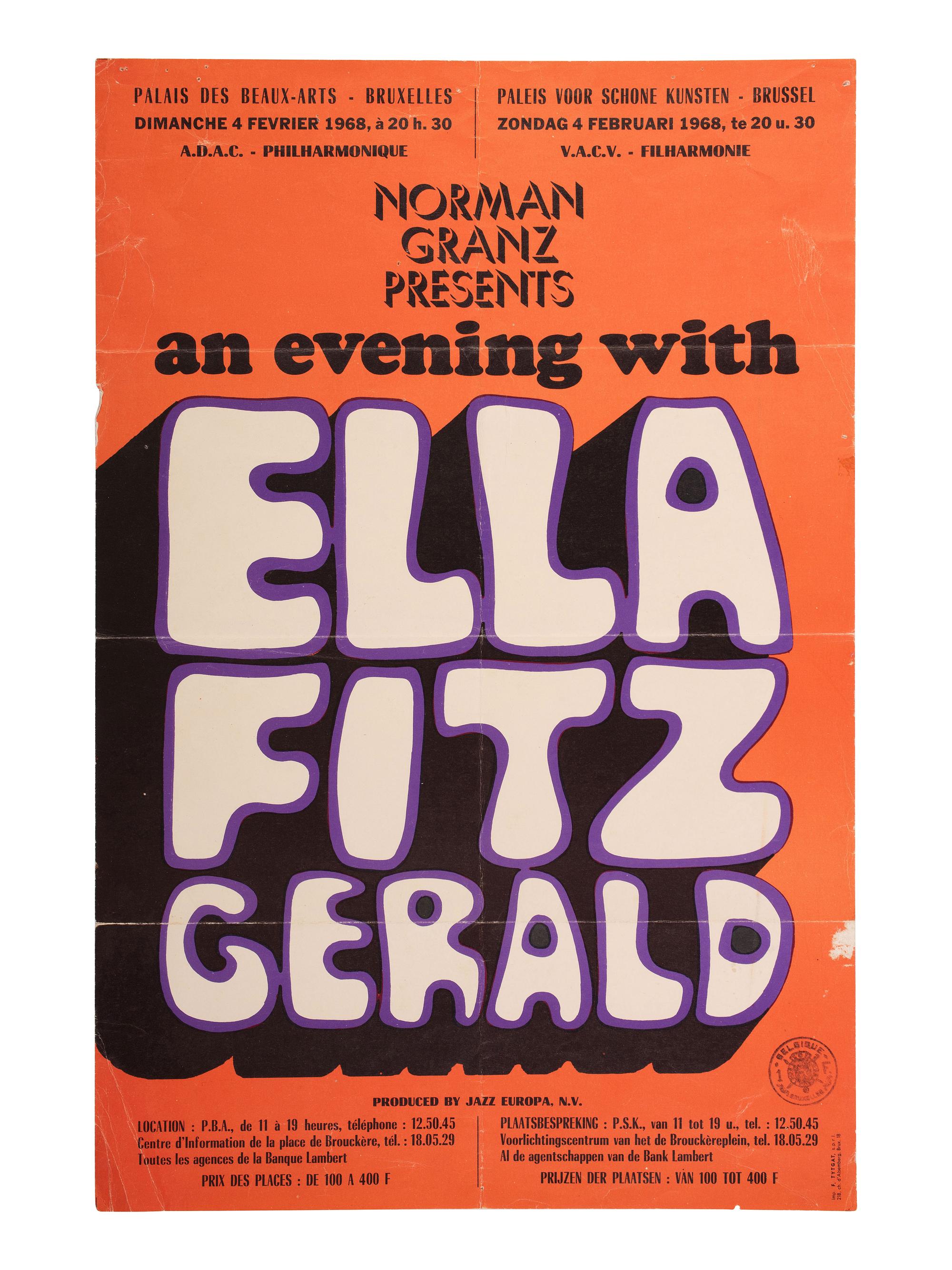 [MUSIC]. A group of 3 posters promoting performances by jazz musicians, incl. Ella Fitzgerald, Dizzy Gillespie, and Hugh Masekela.