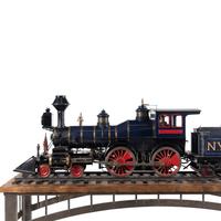 A 7 1/2-Inch Gauge Live-Steam Model Train of a New York Central and Hudson River Rail Road Engine and Tender with Stand