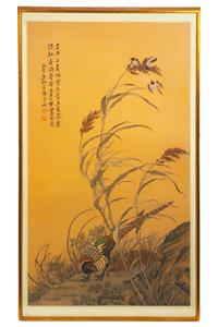 Two Ink and Color Paintings on Silk