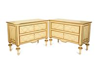 A Pair of Italian Neoclassical Style Painted and Parcel Gilt Commodes — 20TH CENTURY