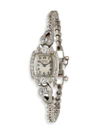 VINTAGE, GRUEN, PLATINUM, WHITE GOLD AND DIAMOND WATCH