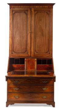 An American Mahogany Secretary Bookcase Height 96 x width 43 x depth 23 inches (closed). — LIKELY LATE 18TH CENTURY