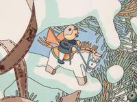 Hermès, Three Silk Scarves, Two Winter-Themed