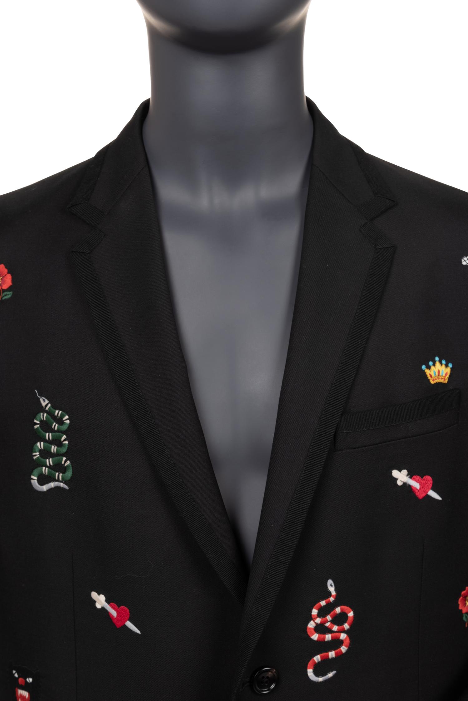 Gucci Men's Embroidered Blazer, 2017