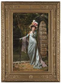 FRÉDÉRIC SOULACROIX (FRENCH 1858–1933) FEMME ACCOUDÉE À LA RAMBARDE