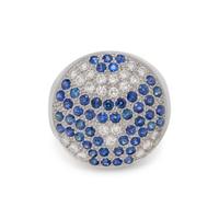 DIAMOND AND SAPPHIRE RING