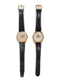 A Collection of 14 Karat Yellow Gold Wristwatches,