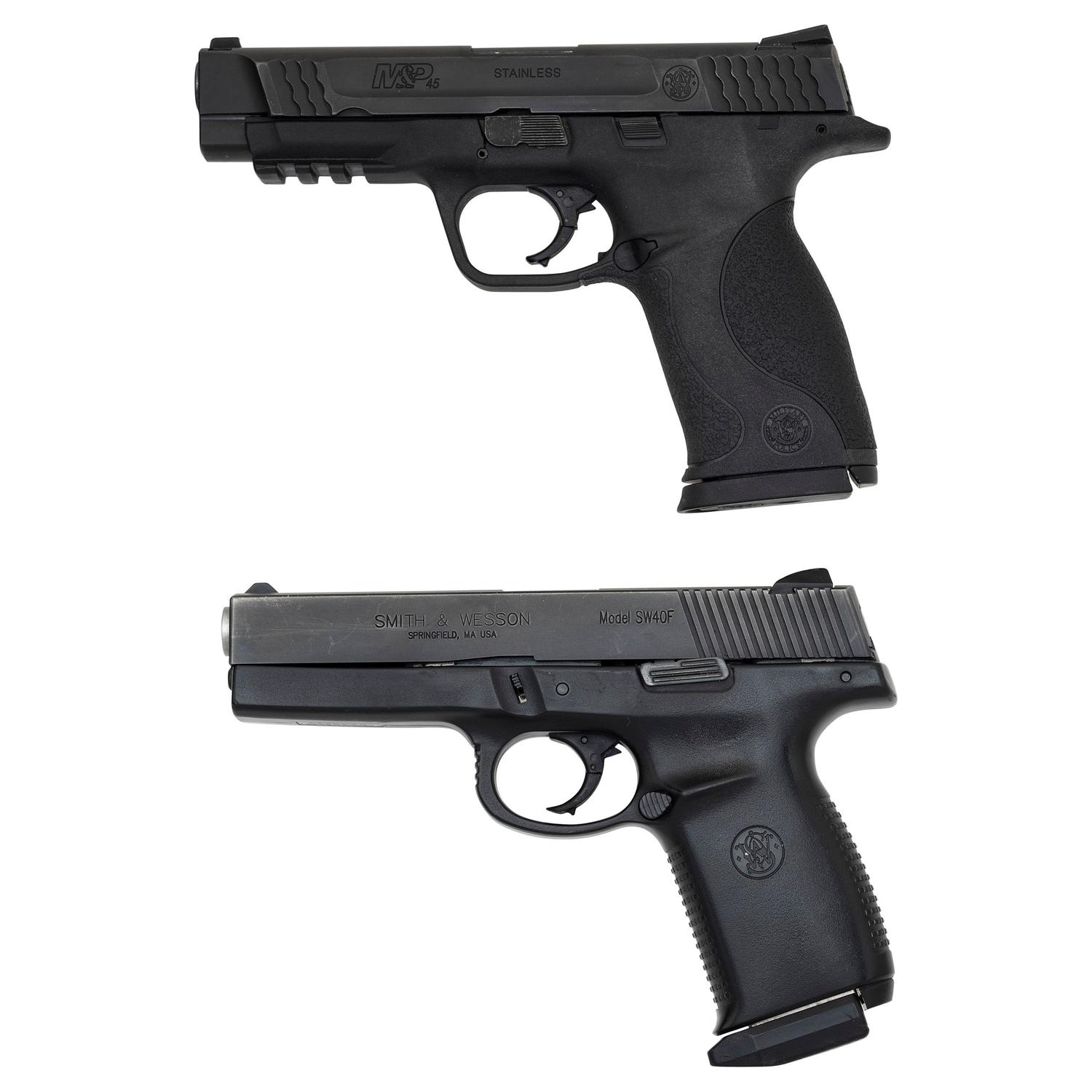* Two Smith & Wesson Pistols: M&P 45 in Box with Accessories and SW40F