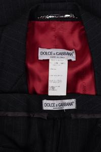 Dolce & Gabbana Pinstripe Long Coat and Pants Ensemble, 1990-2000s