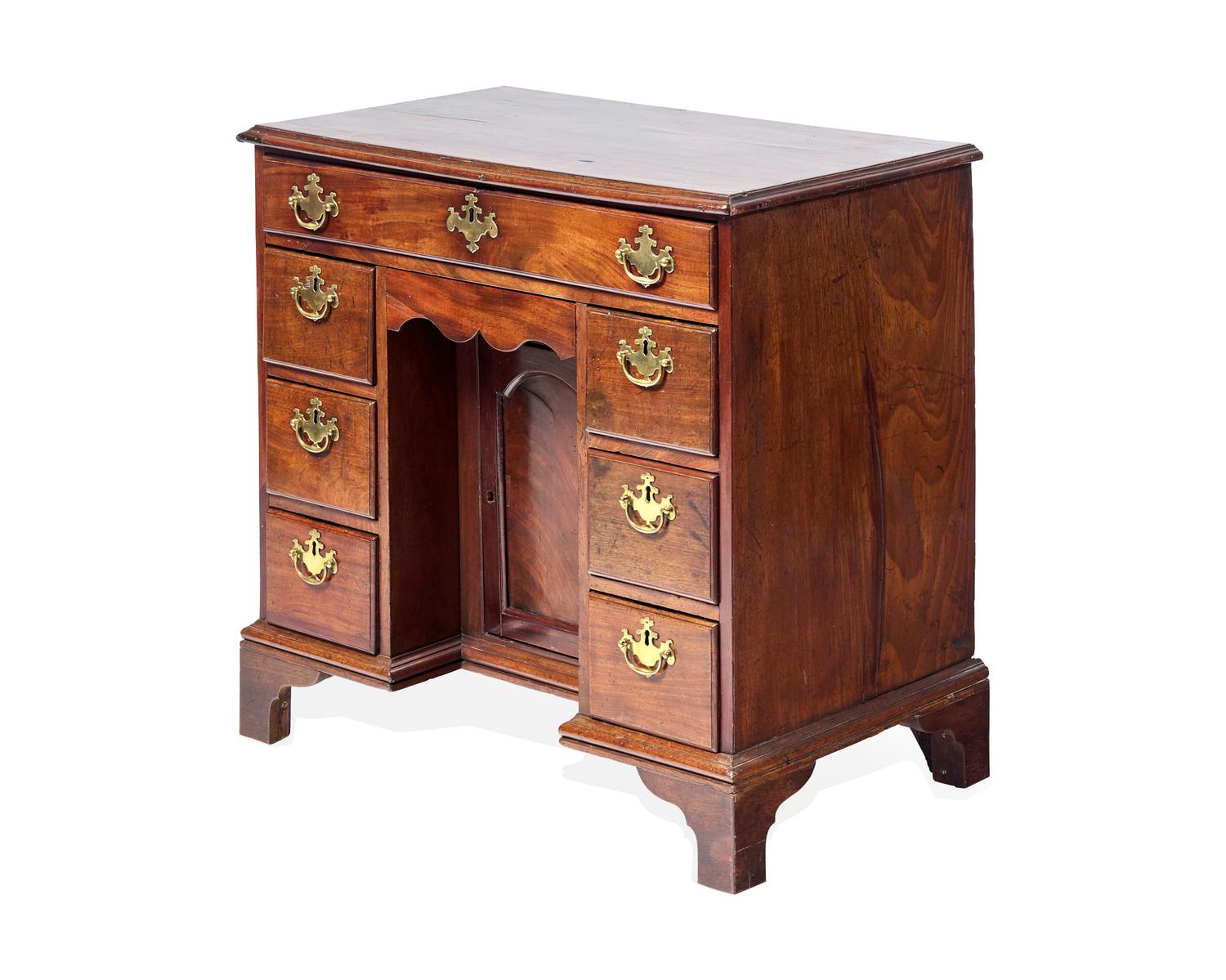 A Chippendale Mahogany Kneehole Desk
