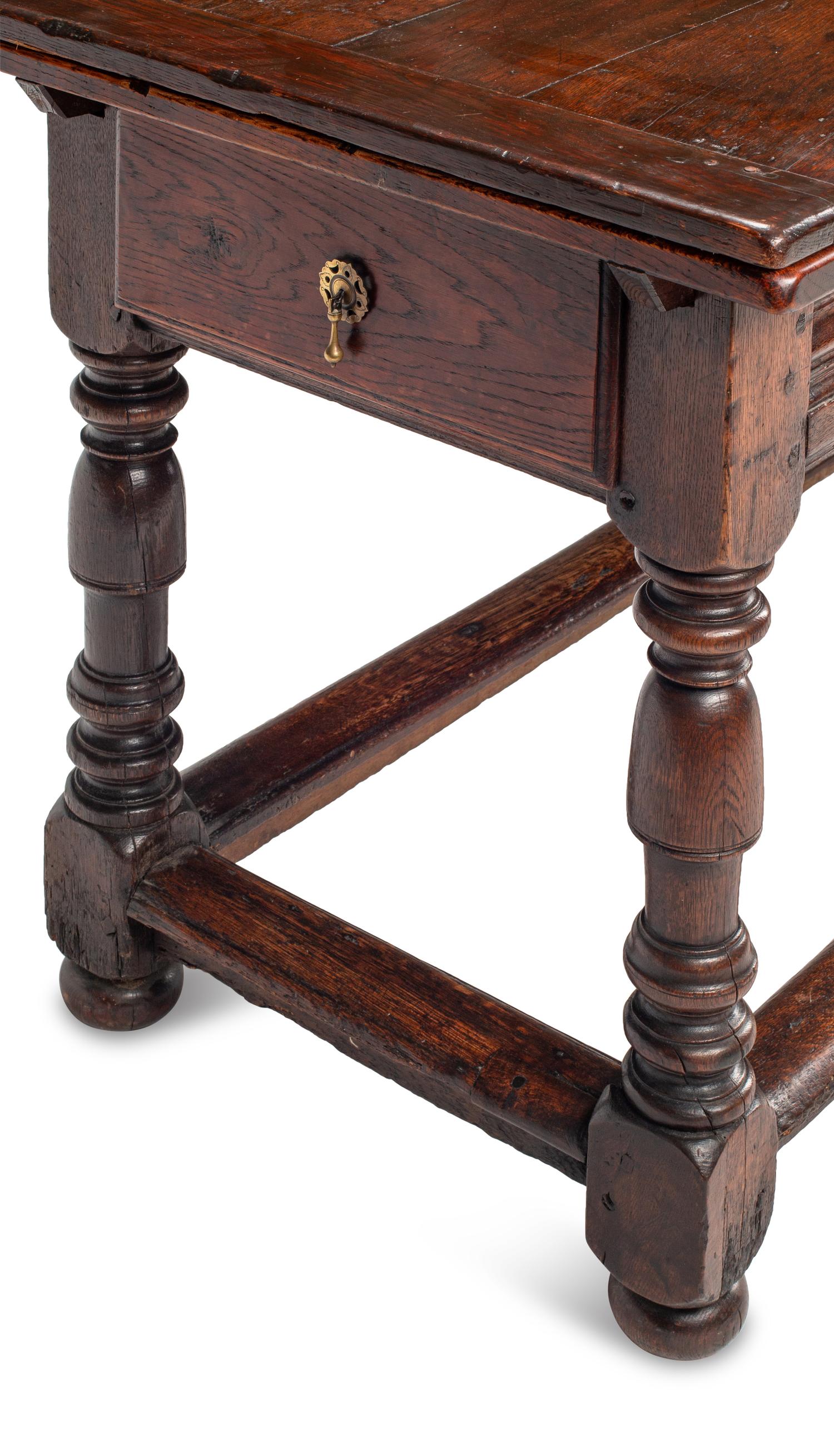 An English Baroque Style Oak Extension Table