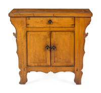 A Chinese Carved Elmwood Side Chest