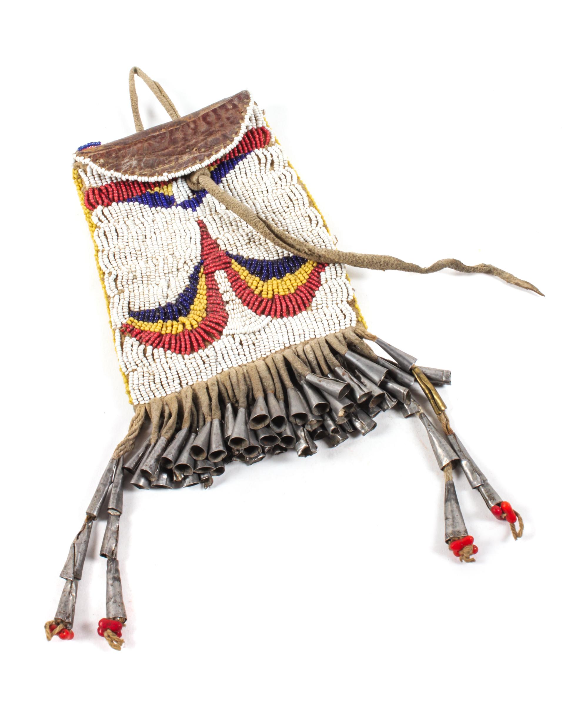Plains Beaded Strike-a-Lite Height 8 x width 4 inches — Early 20th Century