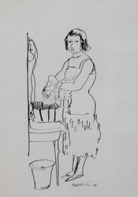 Walt Francis Kuhn, (American, 1877-1949) — Woman Washing, 1928