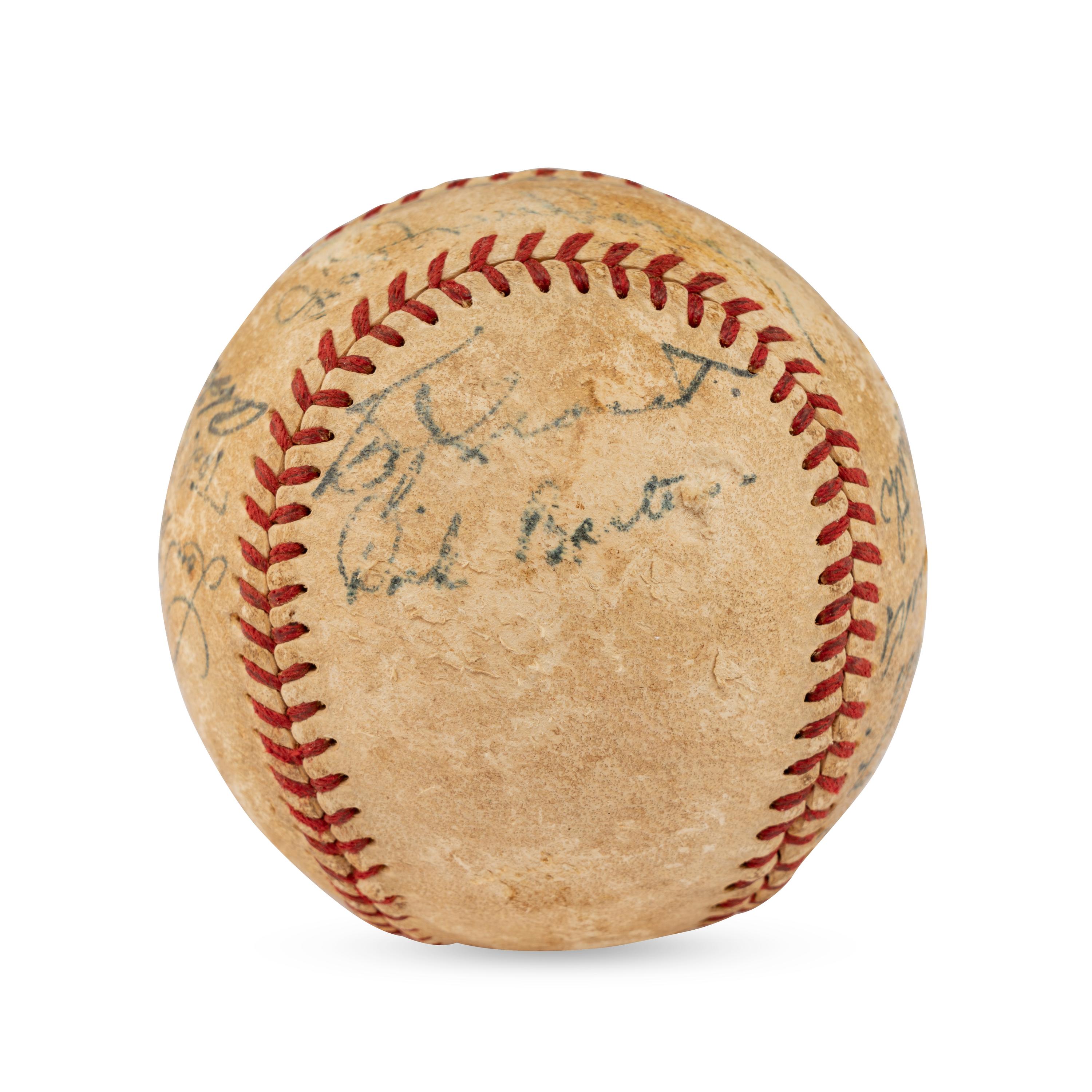 A 1947 Detroit Tigers Team Signed Autograph Baseball