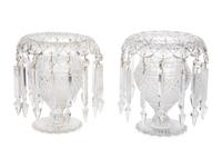 A Pair of Anglo-Irish Cut Glass Vases