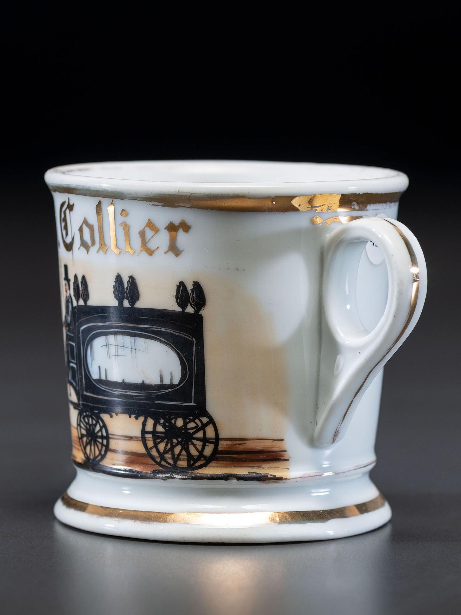 An Undertaker's Porcelain Occupational Shaving Mug Belonging to William Collier