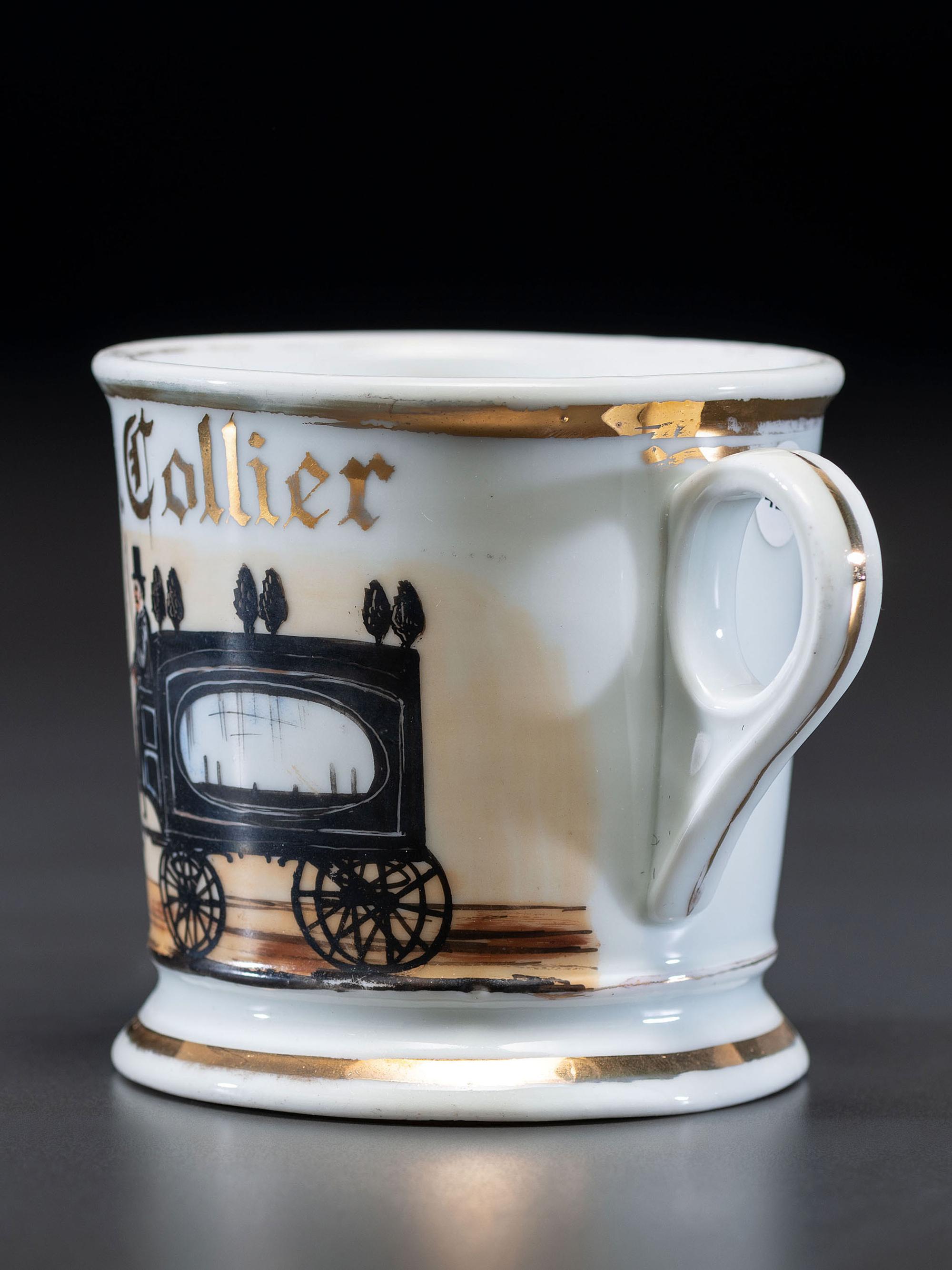 An Undertaker's Porcelain Occupational Shaving Mug Belonging to William Collier