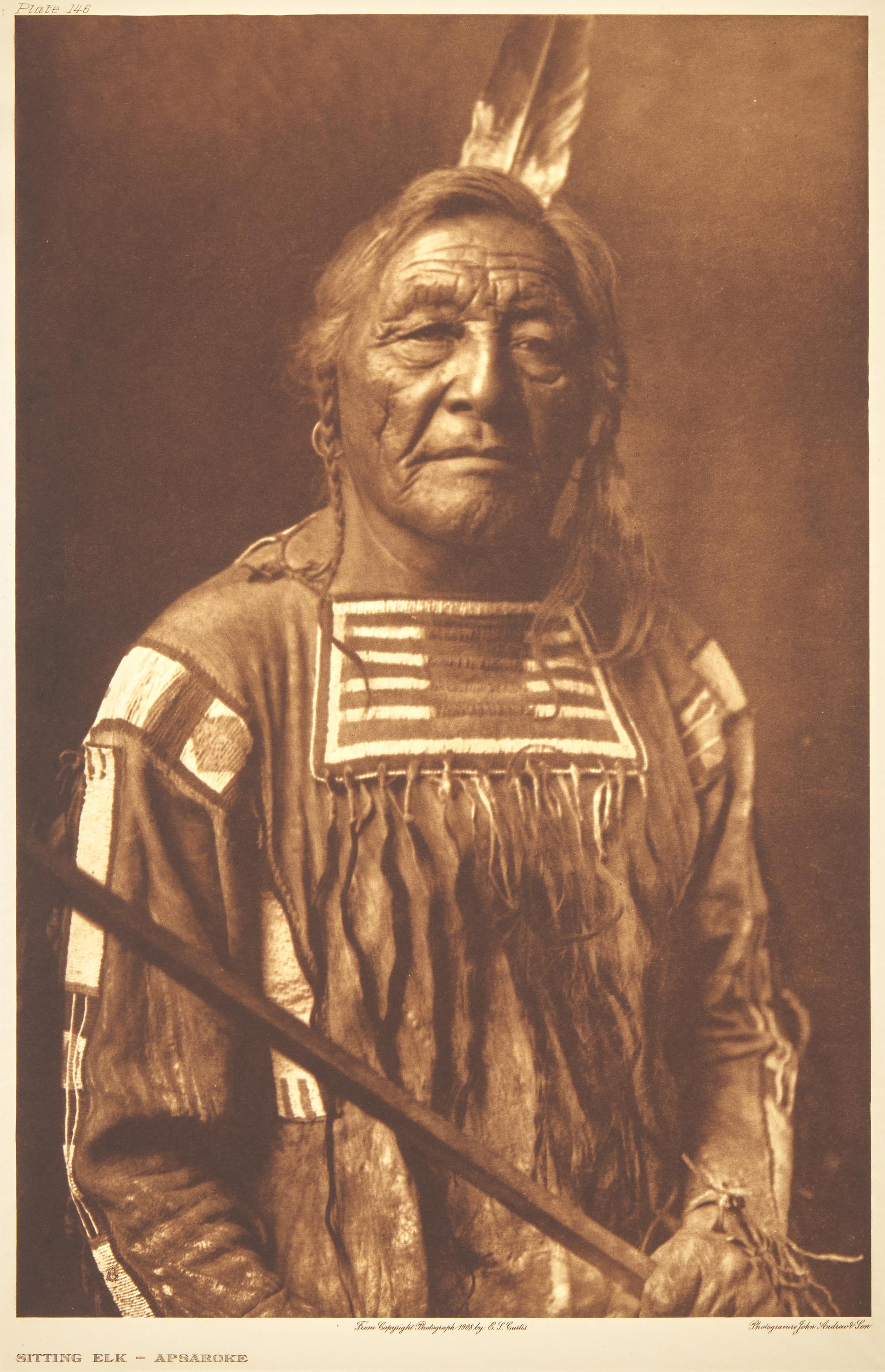 Edward Curtis (American, 1868-1952) — Sitting Elk - Apsaroke Plate 146