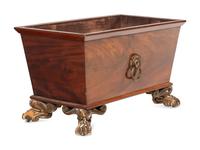 A George III Style Parcel Gilt Mahogany Cellarette