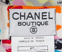 A Chanel Multicolor Silk Skirt Ensemble, Skirt size 42, leotard size 44.