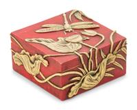 A Chinese Colored Soapstone Covered Box