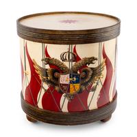 A Polychrome Decorated Drum-Form End Table