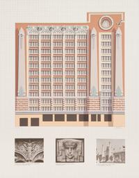 Richard Haas, (American, b. 1936), Edison Brothers Stores, Inc., St. Louis, 1989 (triptych)