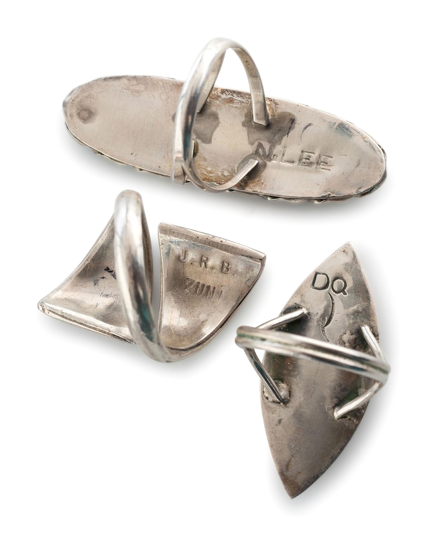 Zuni Silver and Inlay Rings