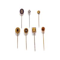 COLLECTION OF MULTIGEM STICK PINS