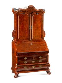 A Dutch Burl Walnut Secretary